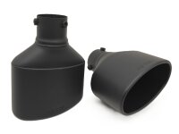 GRAIL Tailpipe Set | Black | oval | suitable for Audi...